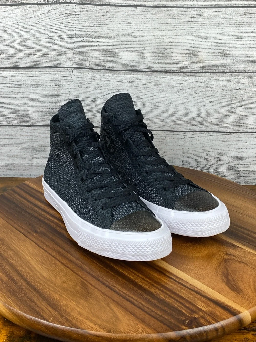 Converse Chuck Taylor All Star Nike Flyknit High Black Shoe 156736C Mens Size 8